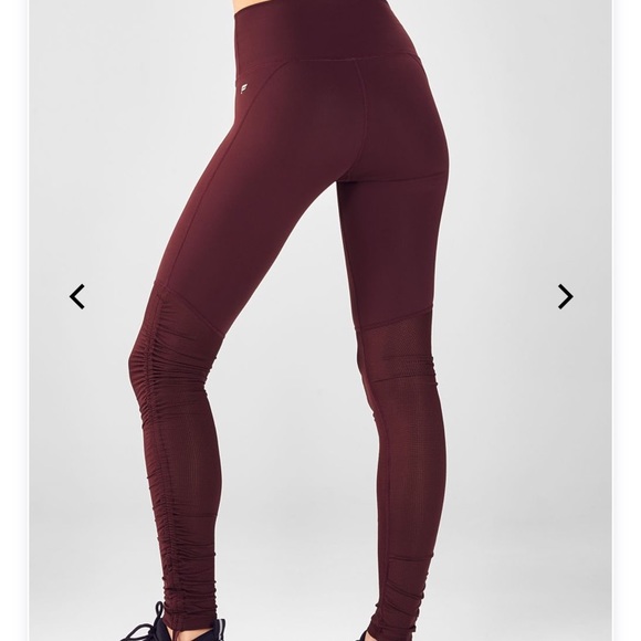 fabletics maroon leggings